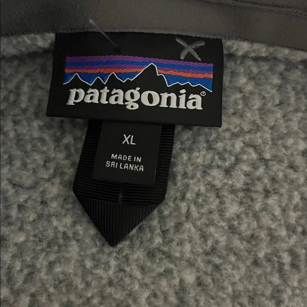Patagonia Mens Gray 3 Pocket Fleece Mock Neck Full Zip Vest Jacket Outdoor-XL